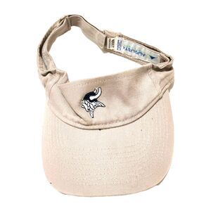 augusta sportswear minnesota vikings adult khaki tan sun sport twill visor hat